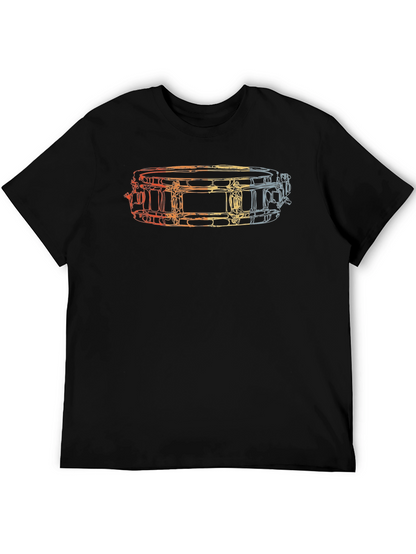 Drummer Snare Drum Graphic Tee - Black