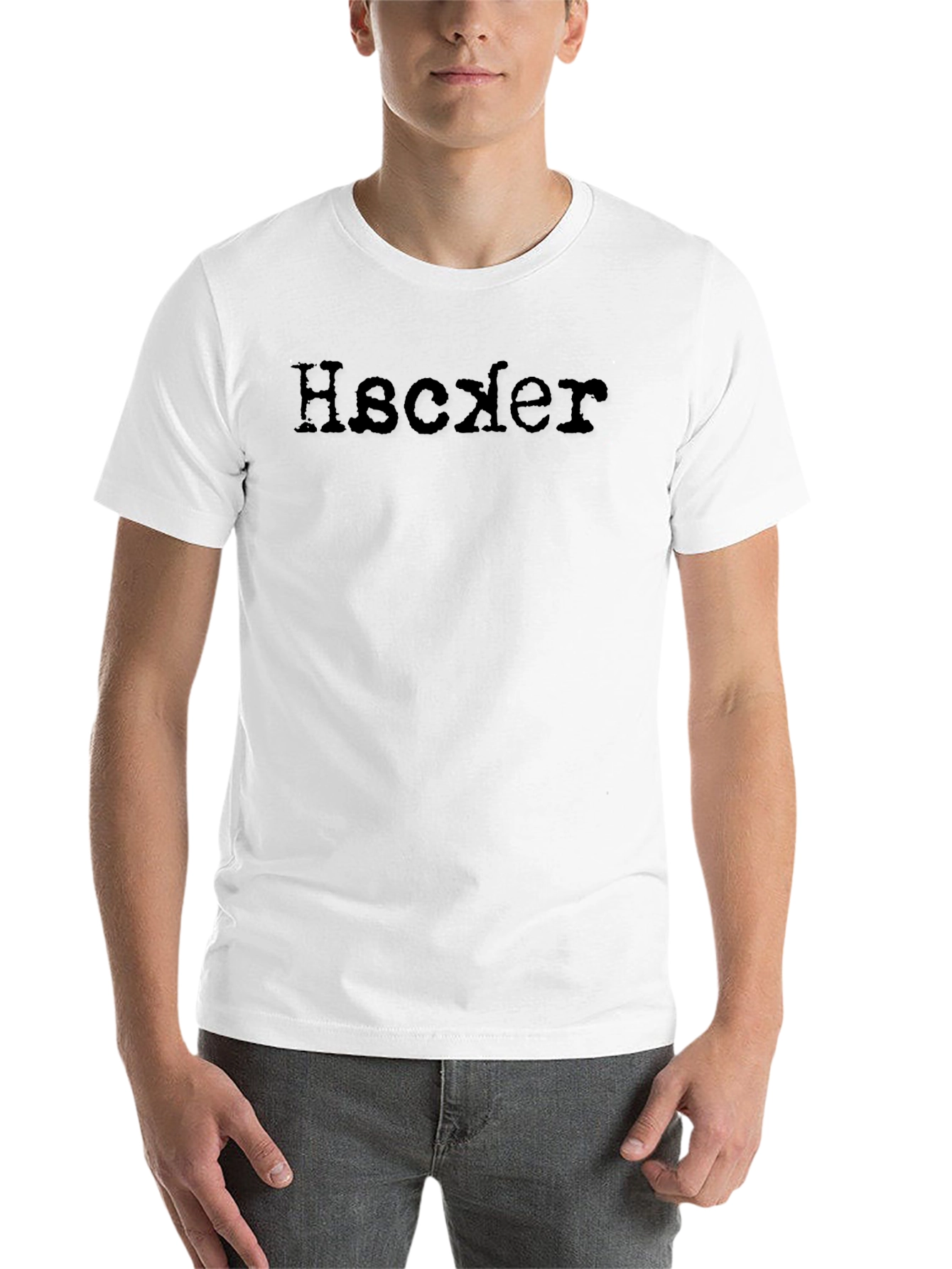 Hacker Style Black Cotton Tee