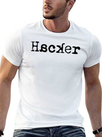 Hacker Style Black Cotton Tee