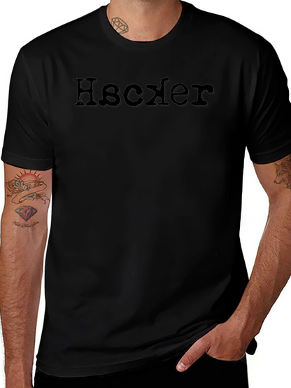 Hacker Style Black Cotton Tee