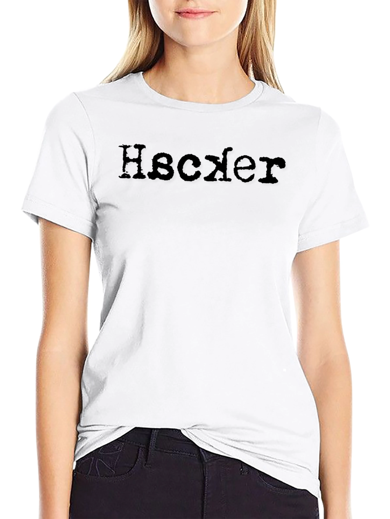Hacker Style Black Cotton Tee