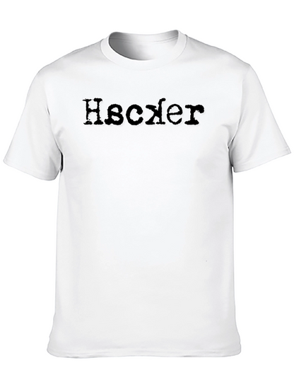 Hacker Style Black Cotton Tee