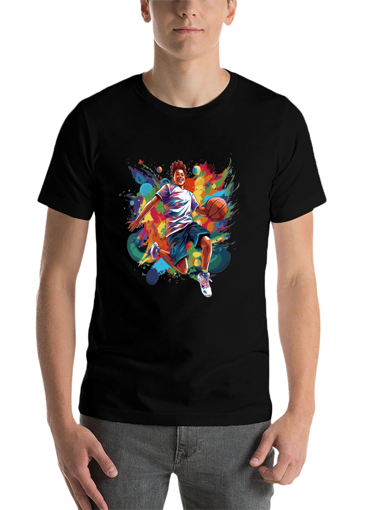 Basketball Player Art Print T-Shirt