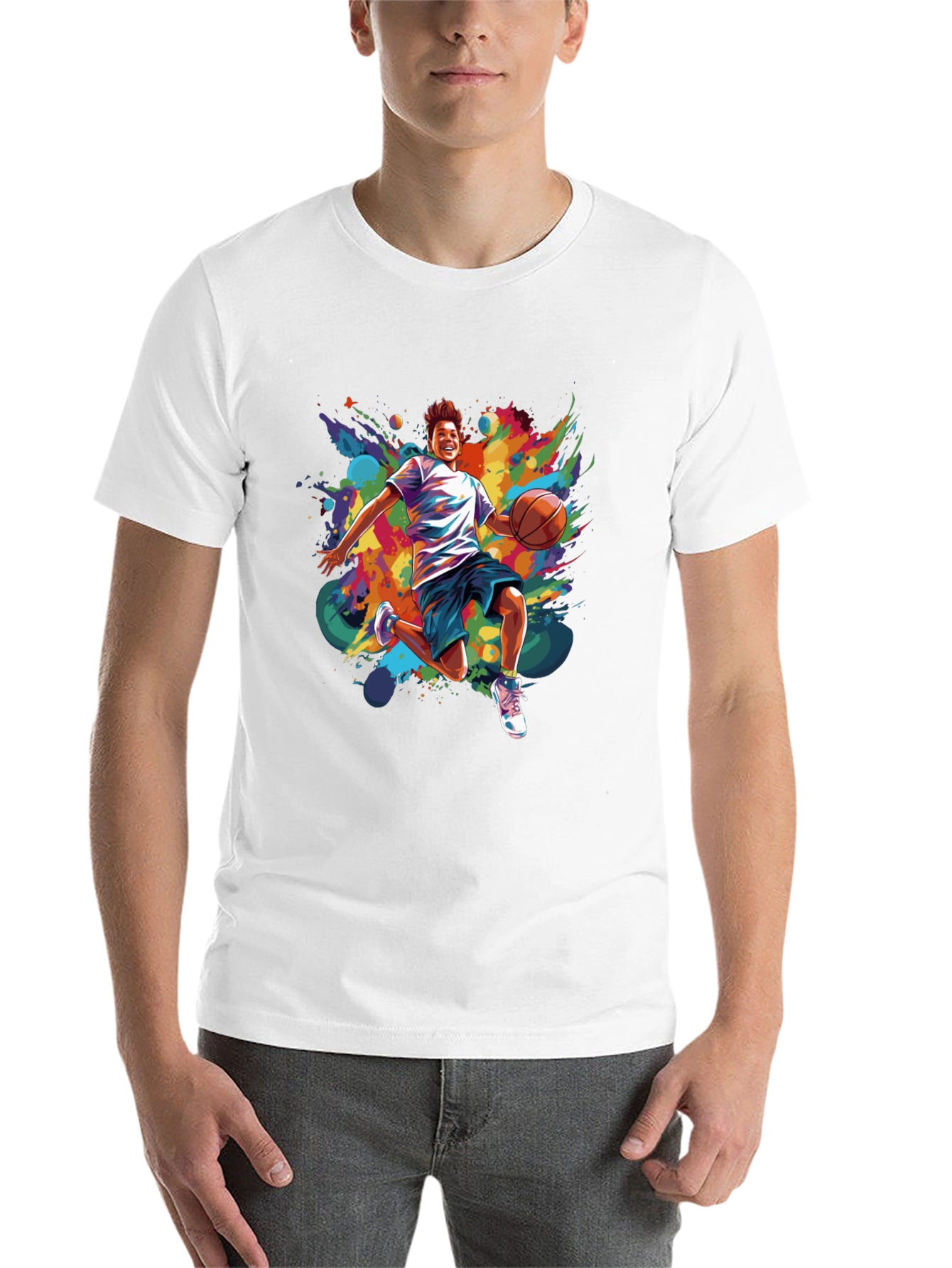 Basketball Player Art Print T-Shirt