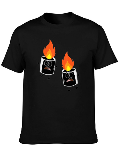 Burnt Marshmallow Graphic Tee - Black