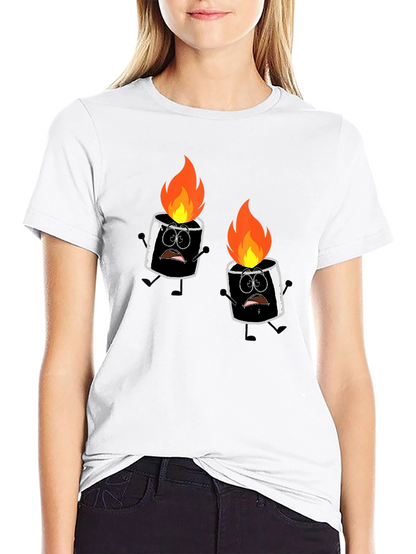 Burnt Marshmallow Graphic Tee - Black