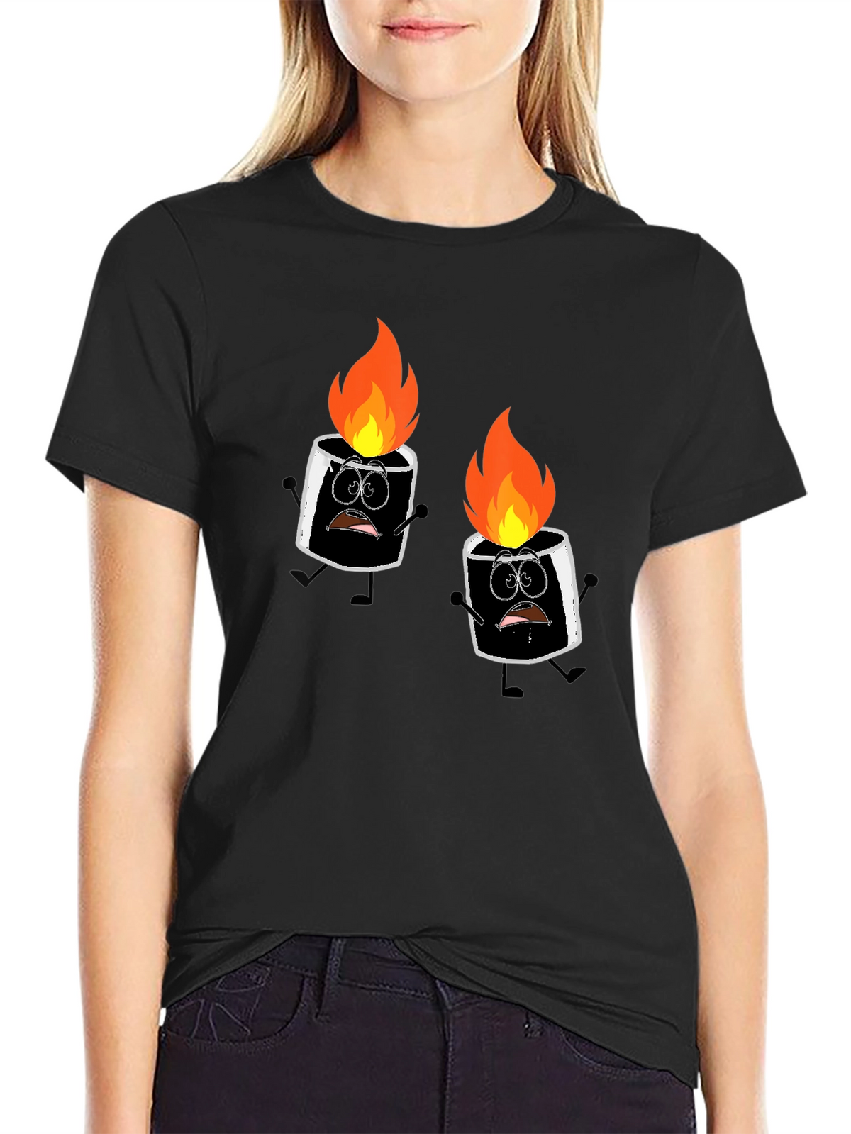 Burnt Marshmallow Graphic Tee - Black
