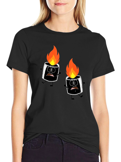 Burnt Marshmallow Graphic Tee - Black