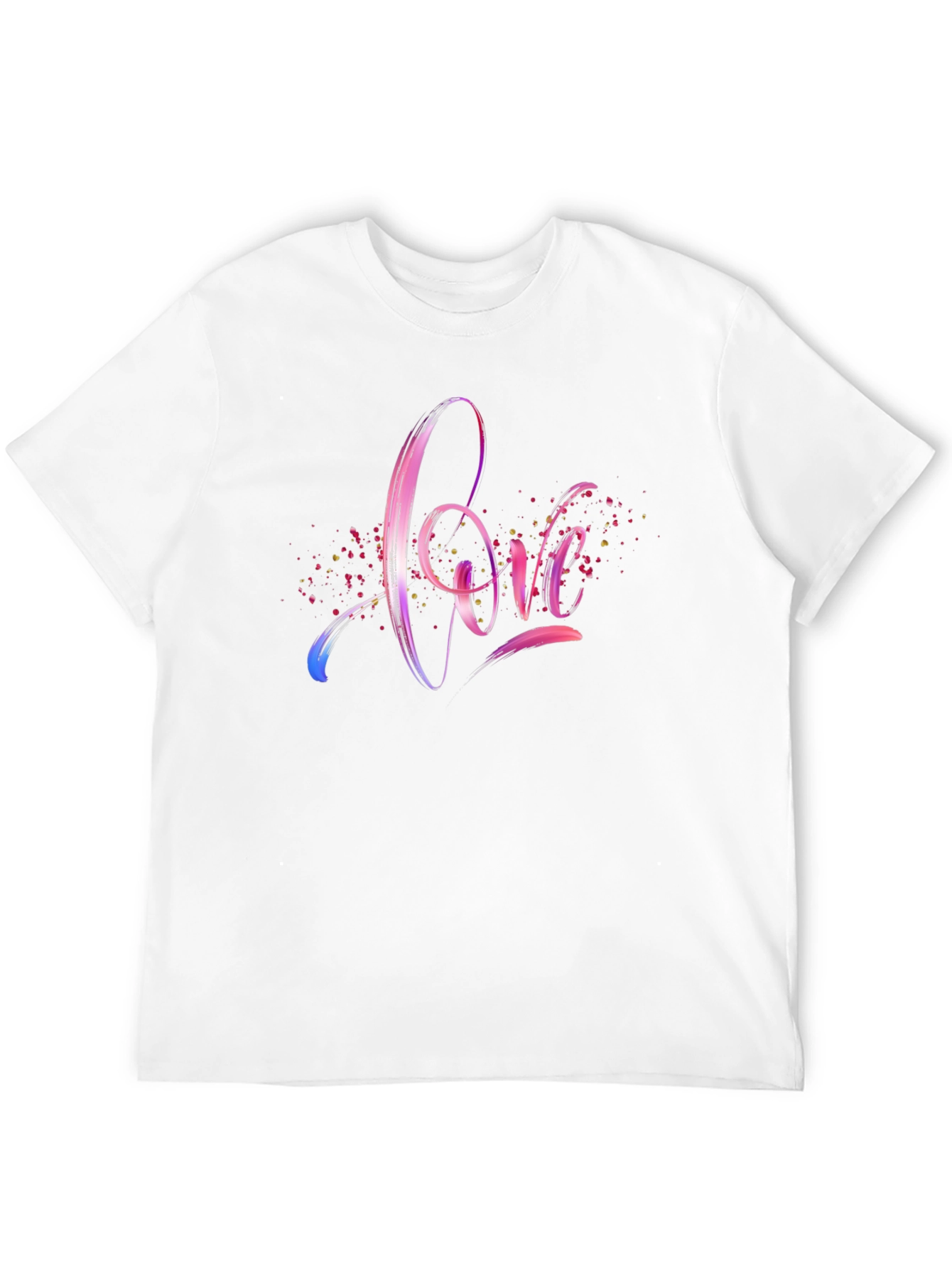 Love Script Tee - Stylish Black Cotton T-Shirt