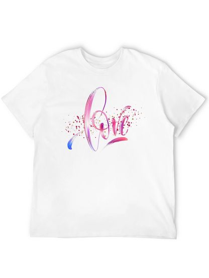 Love Script Tee - Stylish Black Cotton T-Shirt