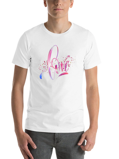 Love Script Tee - Stylish Black Cotton T-Shirt