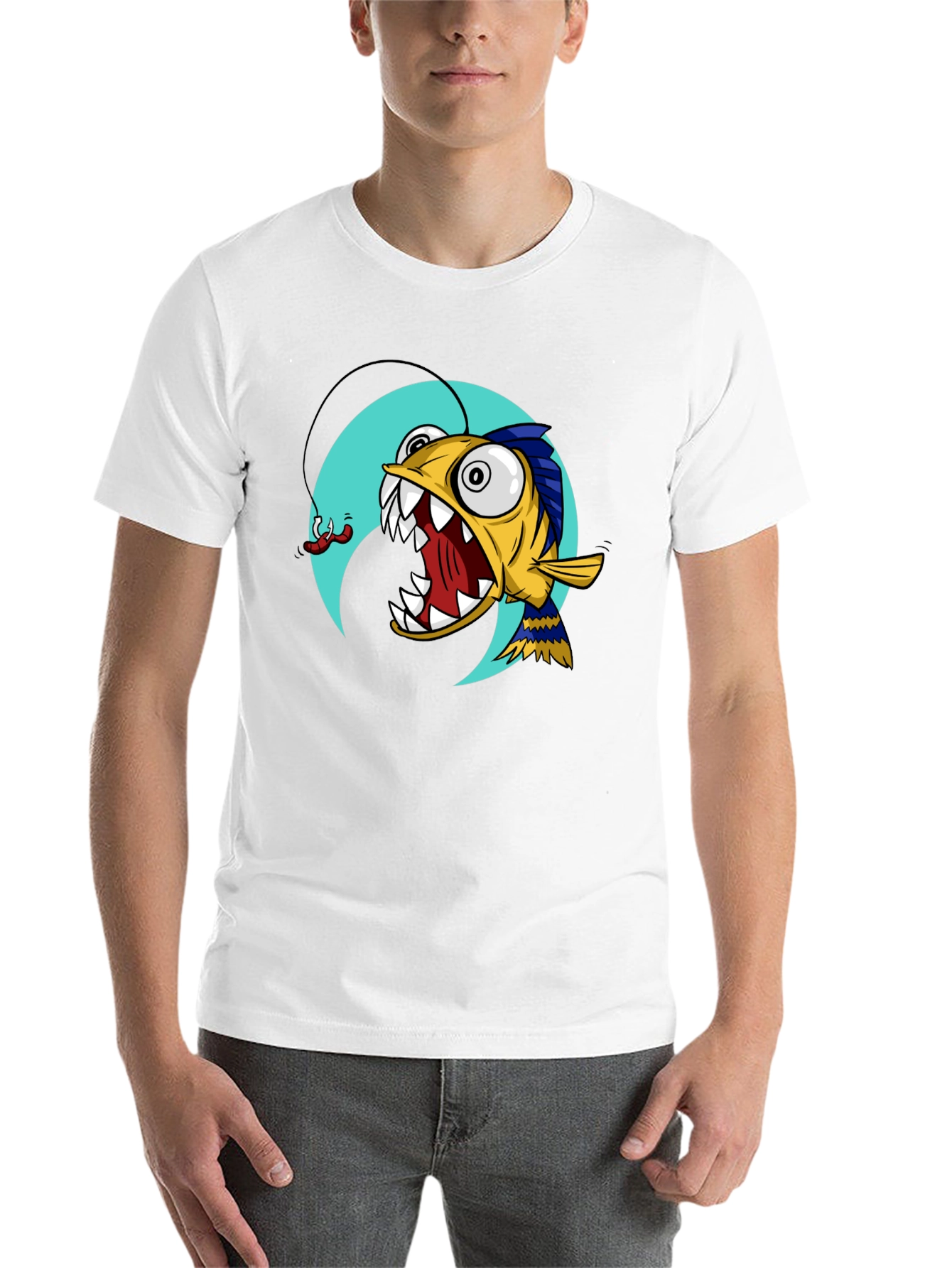 Angler Fish Graphic T-Shirt - Black Cotton Tee