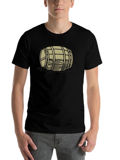 Barrel Graphic Tee - Black Cotton Casual Shirt
