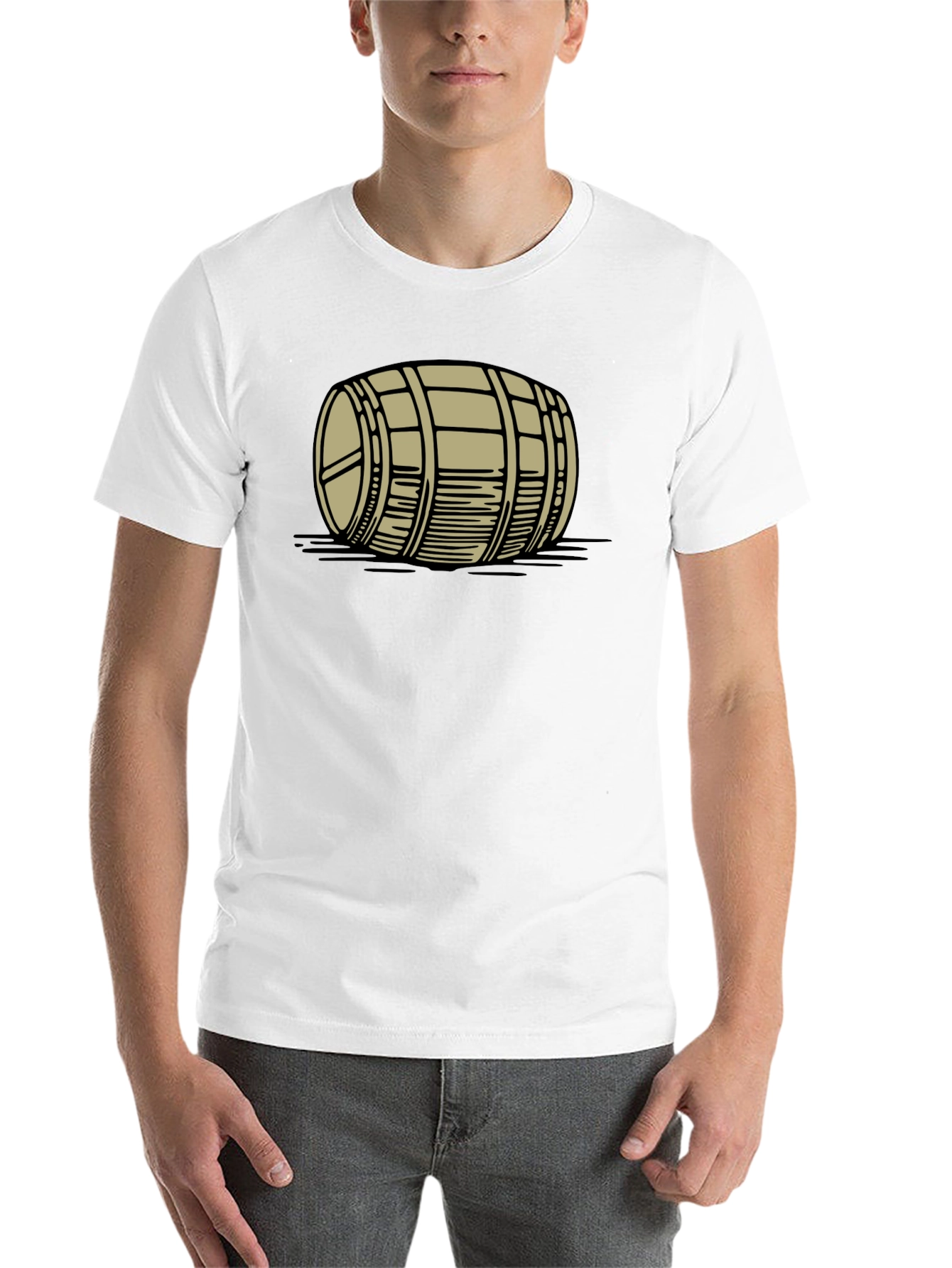 Barrel Graphic Tee - Black Cotton Casual Shirt