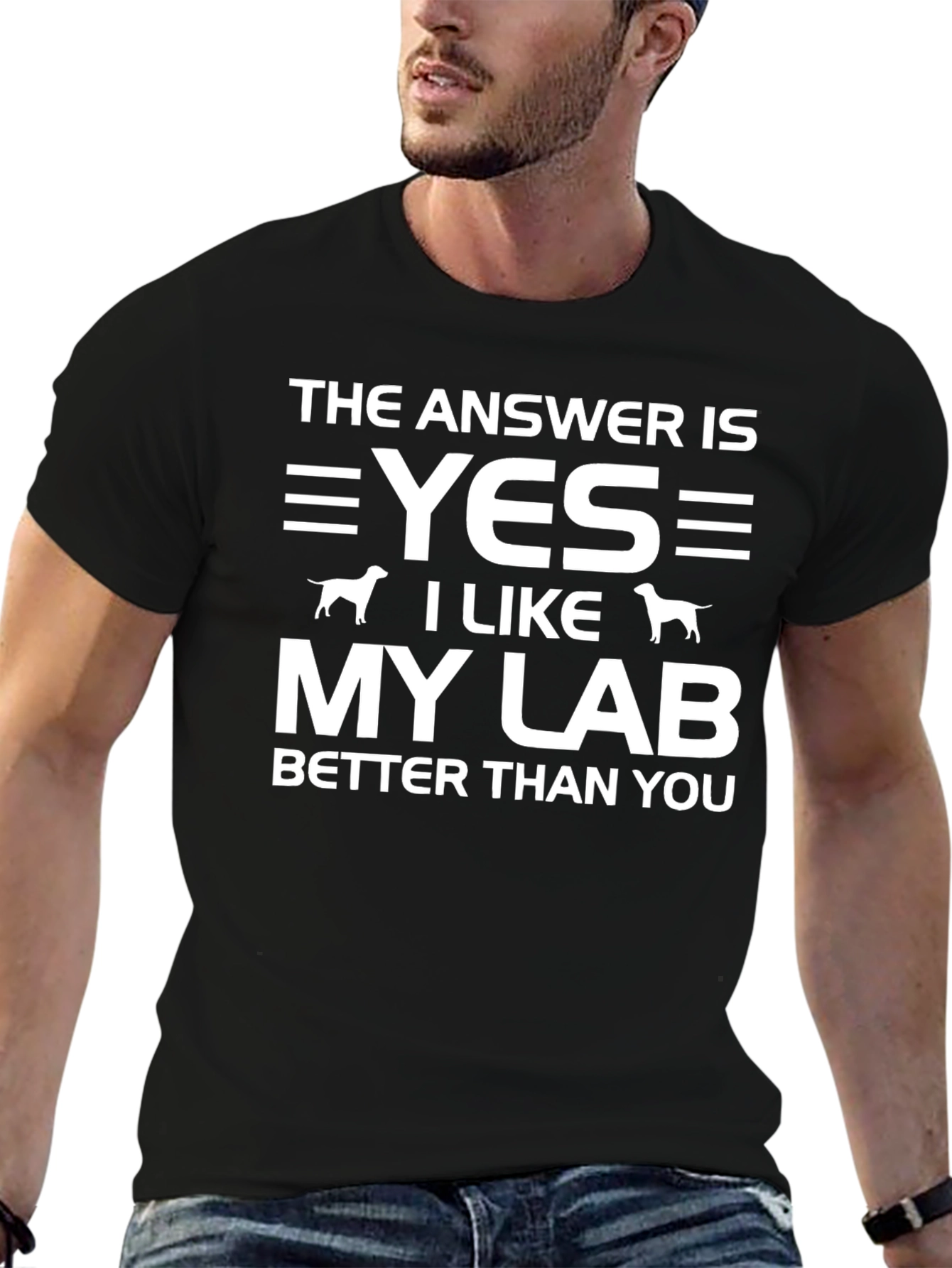 Funny Lab Dog T-Shirt: The Answer is Yes