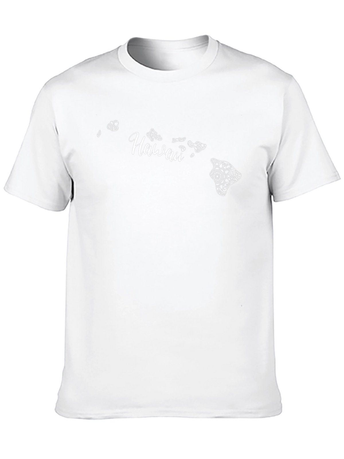 Hawaii Islands Graphic Print Black T-Shirt