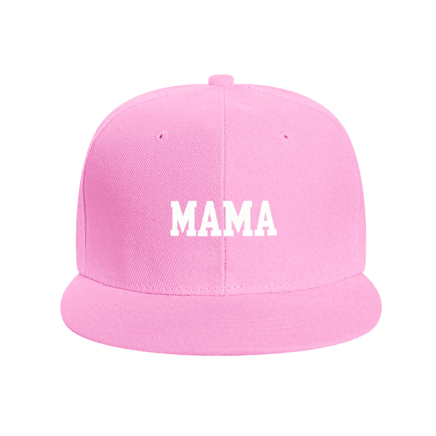 Bold MAMA Block Letter Red Flat Snapback, Mom Classic Daily Sun Hat