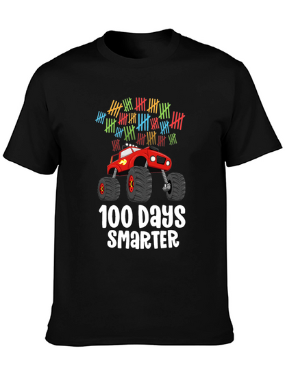 100 Days Smarter Monster Truck T-Shirt