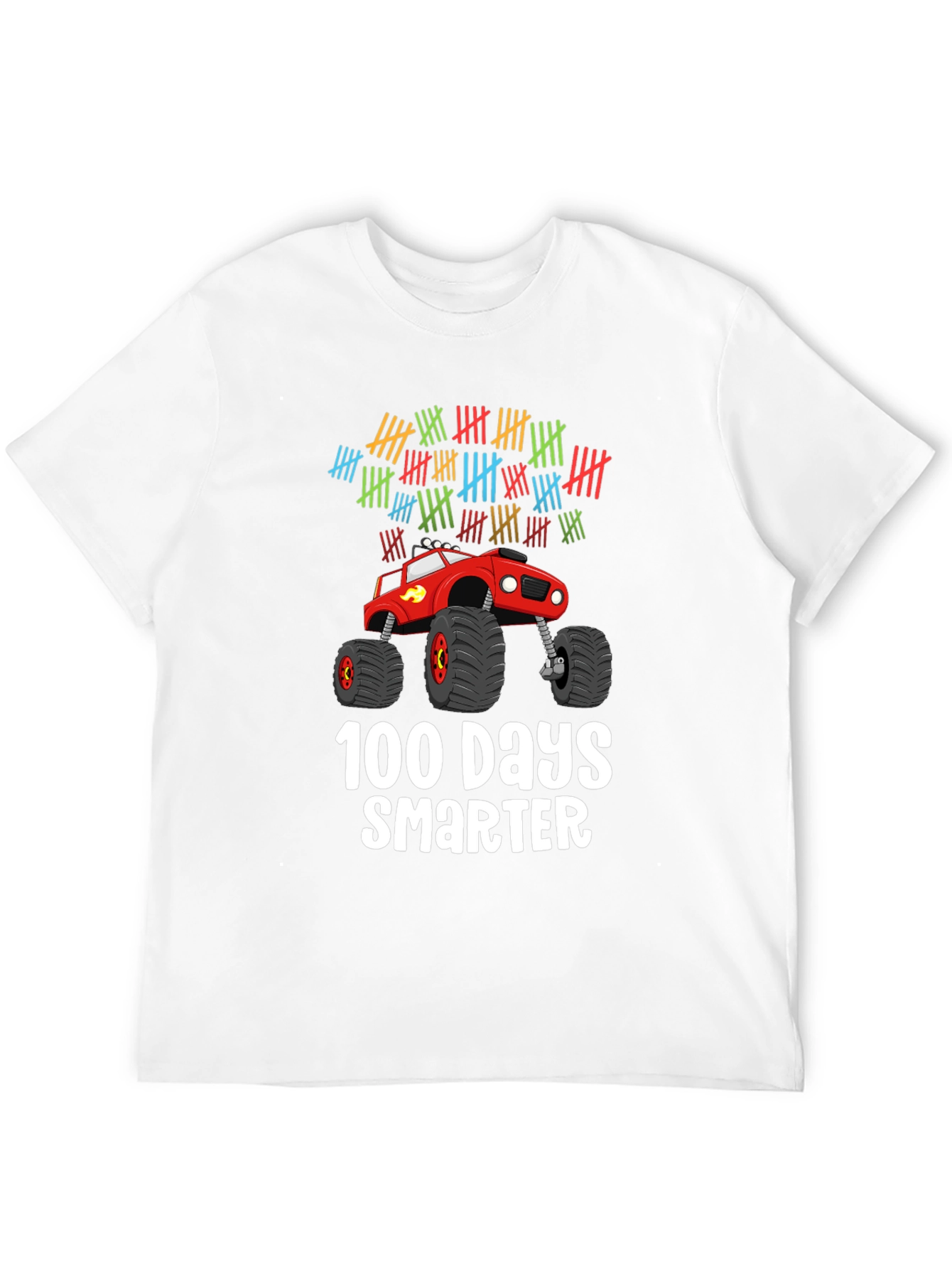 100 Days Smarter Monster Truck T-Shirt