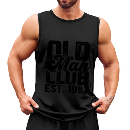 Vintage Old Man Club EST.1962 Distressed Print Tank