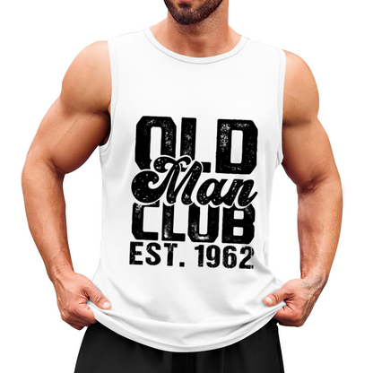 Vintage Old Man Club EST.1962 Distressed Print Tank