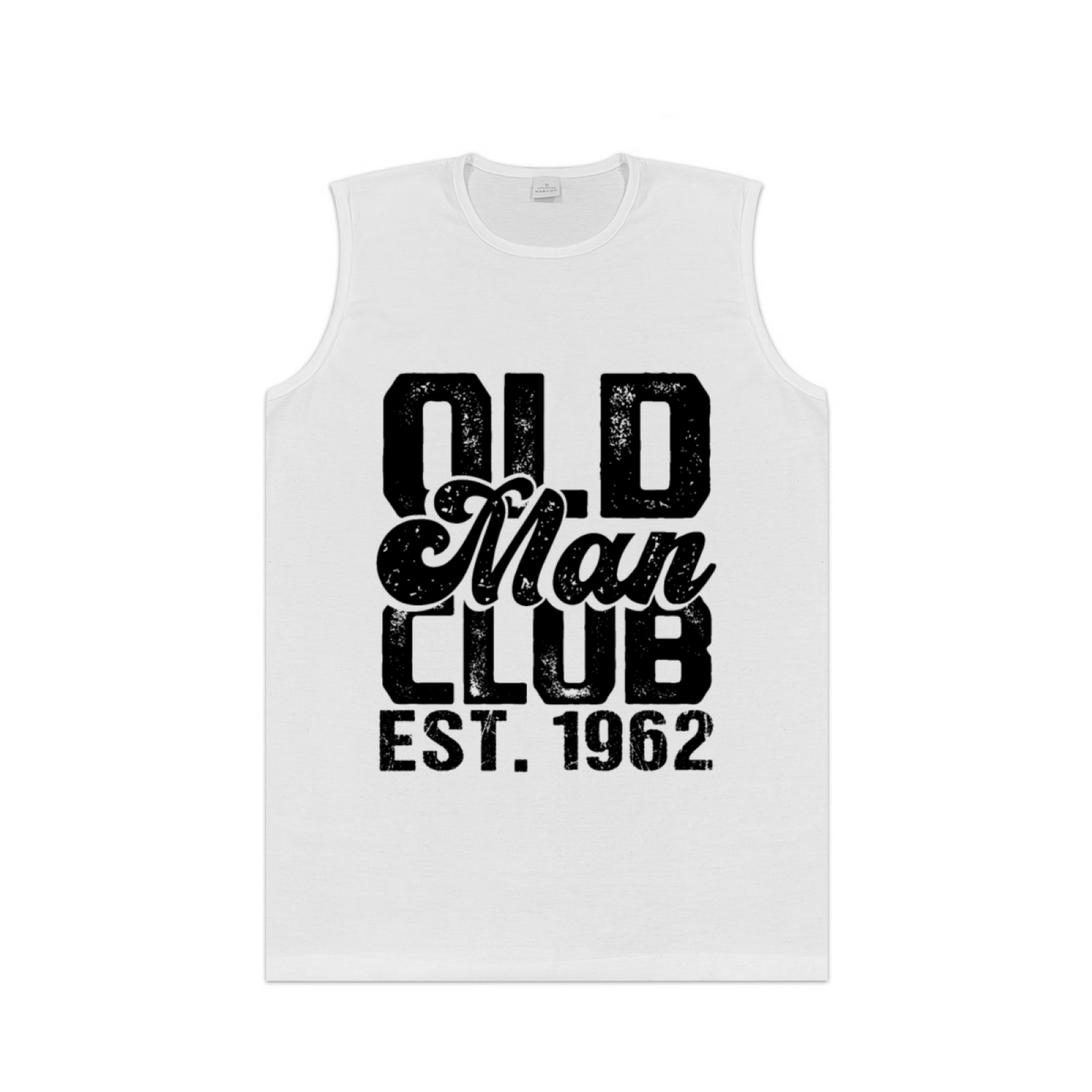 Vintage Old Man Club EST.1962 Distressed Print Tank
