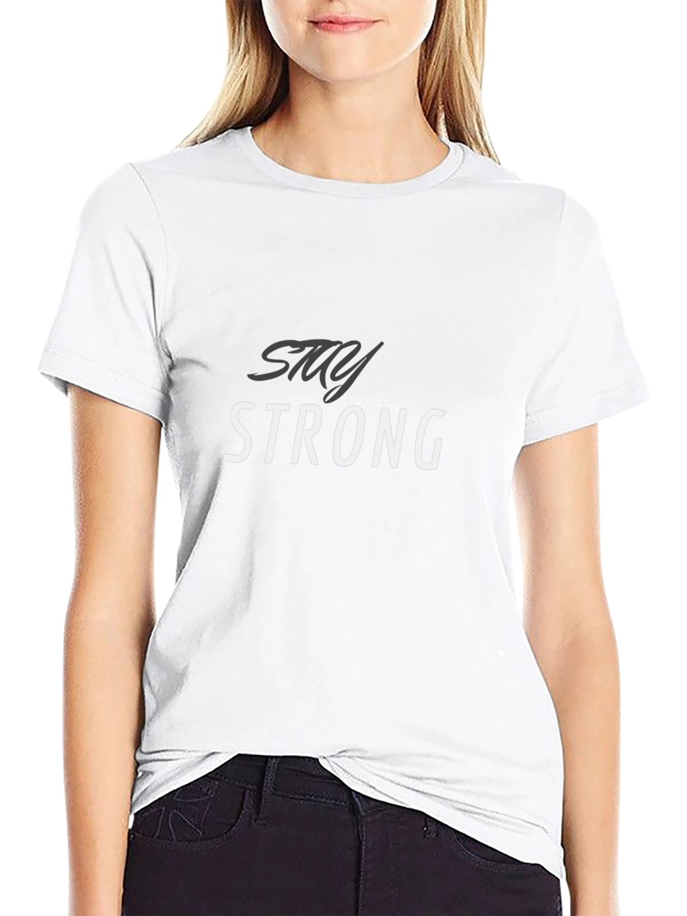 Stay Strong Graphic Tee - Mens Black T-Shirt