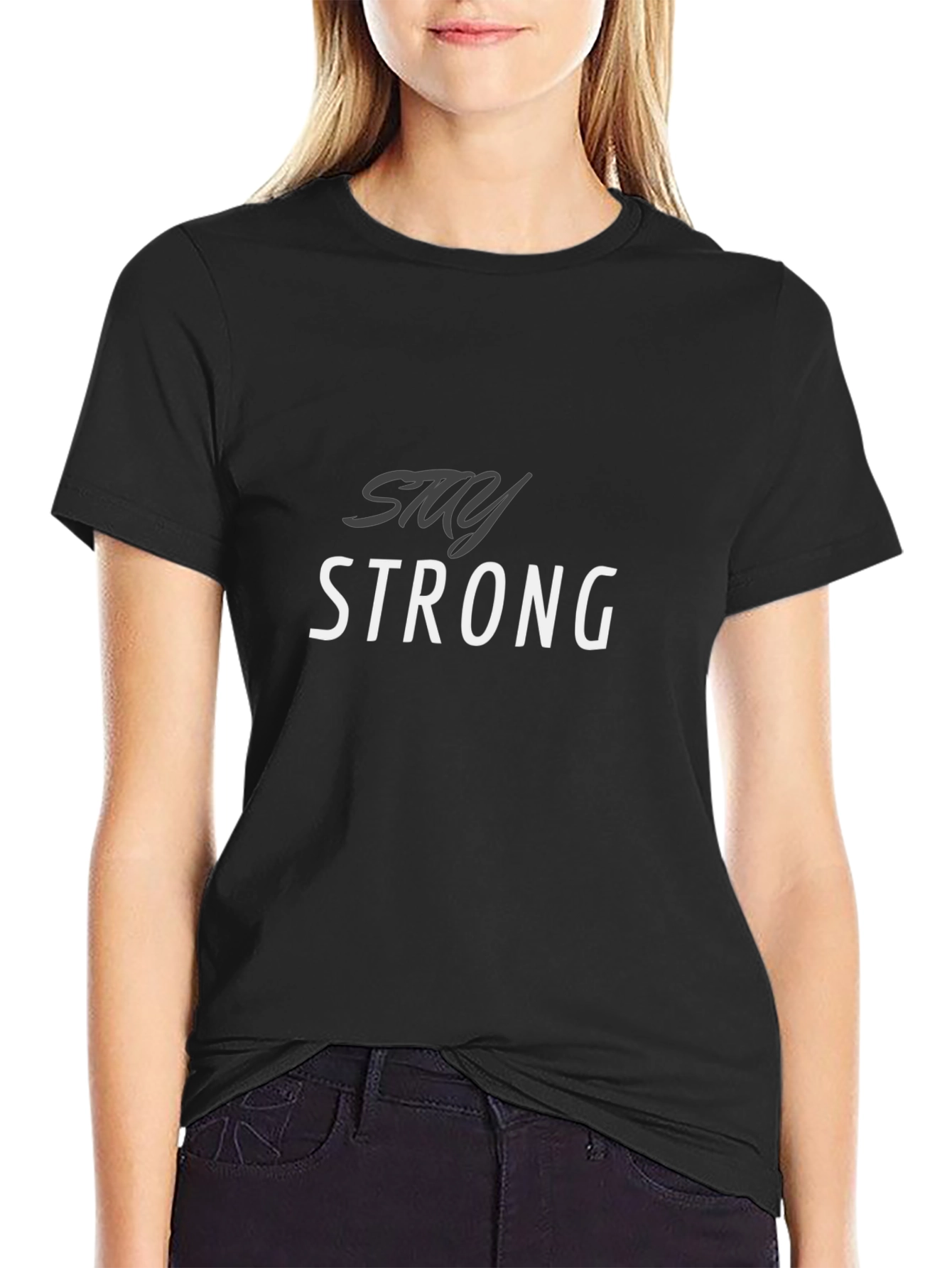Stay Strong Graphic Tee - Mens Black T-Shirt