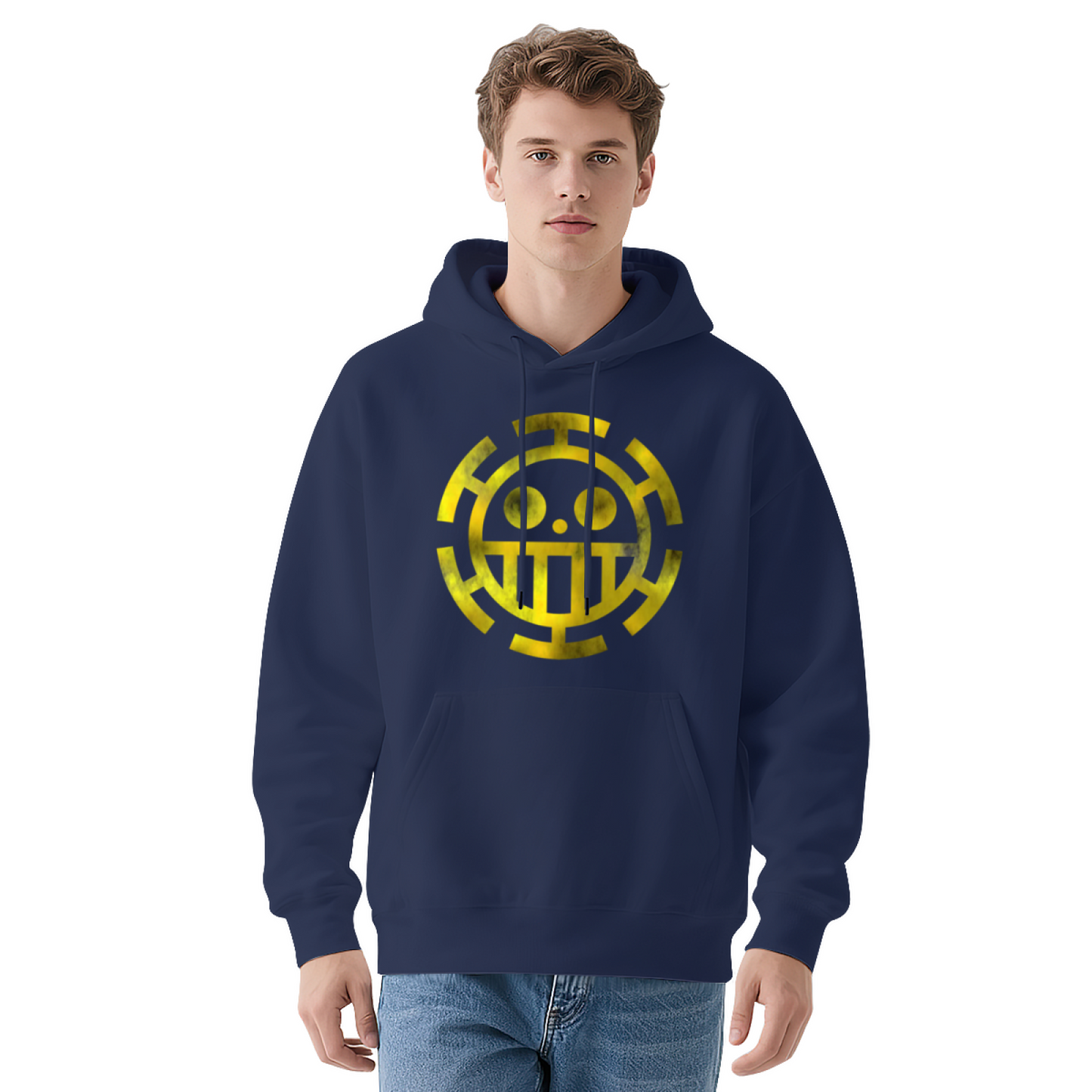 One Piece Heart Pirates Logo Cozy Hoodie, Unisex Anime Streetwear