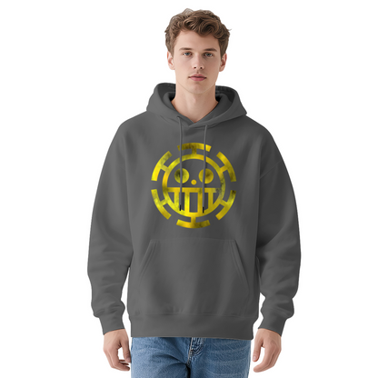 One Piece Heart Pirates Logo Cozy Hoodie, Unisex Anime Streetwear