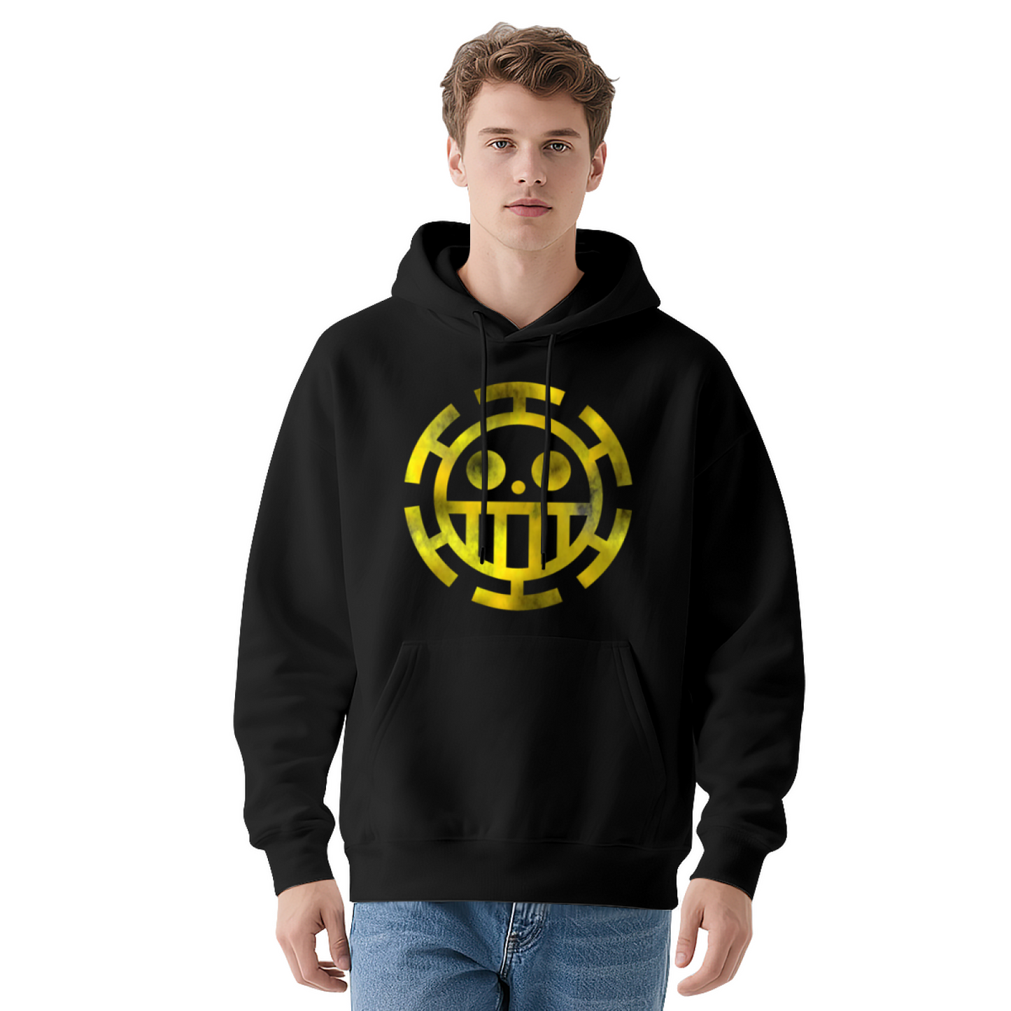 One Piece Heart Pirates Logo Cozy Hoodie, Unisex Anime Streetwear