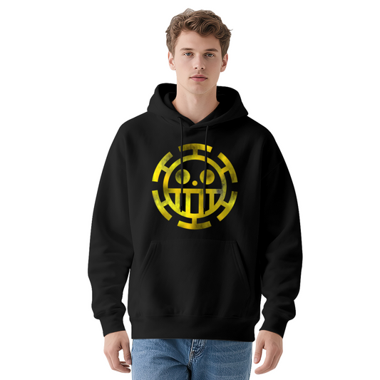 One Piece Heart Pirates Logo Cozy Hoodie, Unisex Anime Streetwear