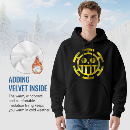 One Piece Heart Pirates Logo Cozy Hoodie, Unisex Anime Streetwear