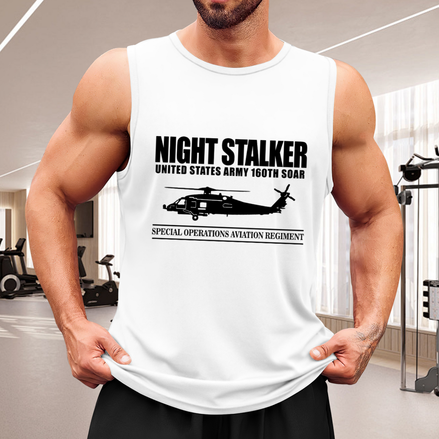 Night Stalker 160th SOAR Army Helicopter Military Tank Top