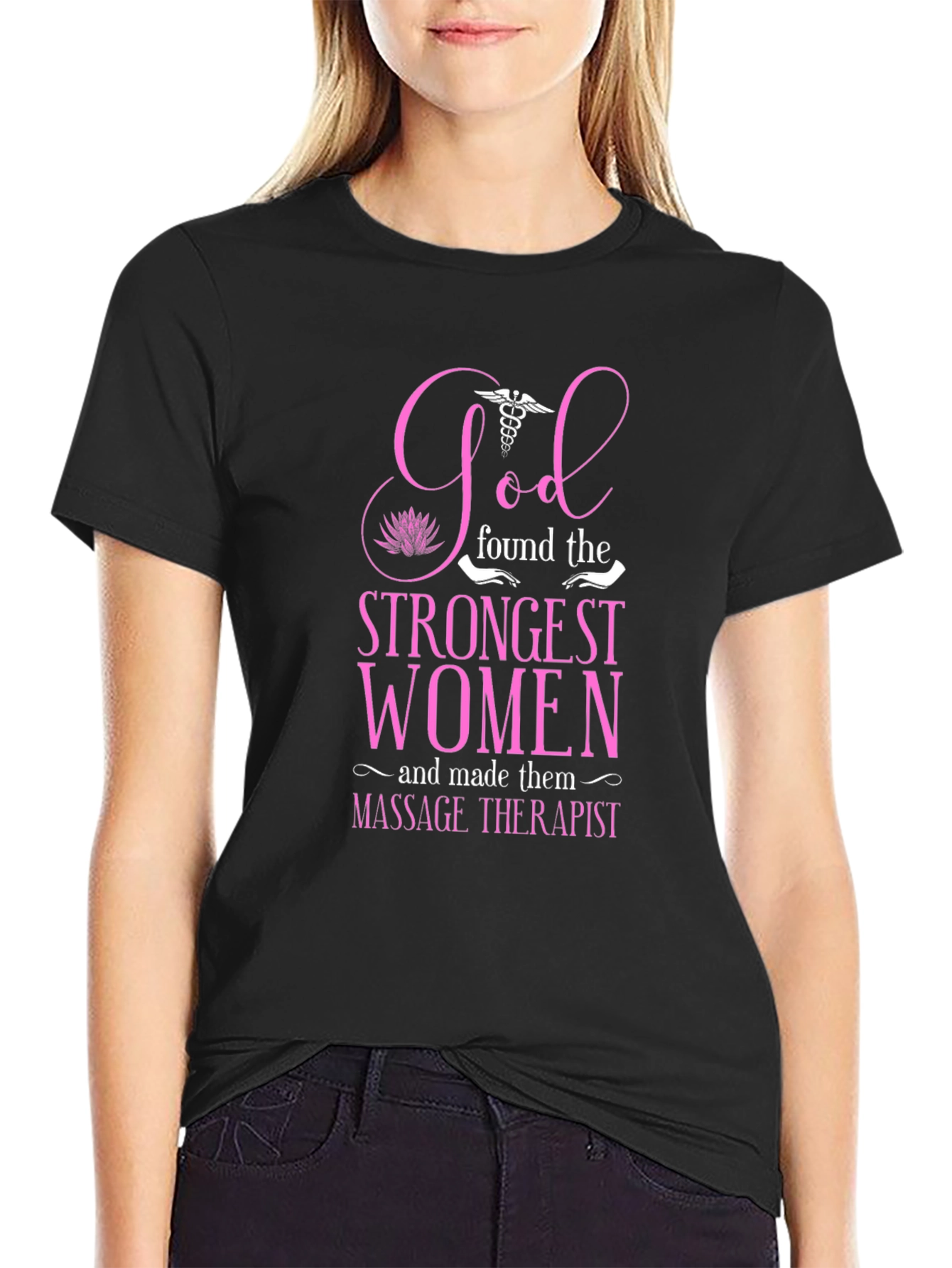 Massage Therapist Strong Women Graphic T-Shirt