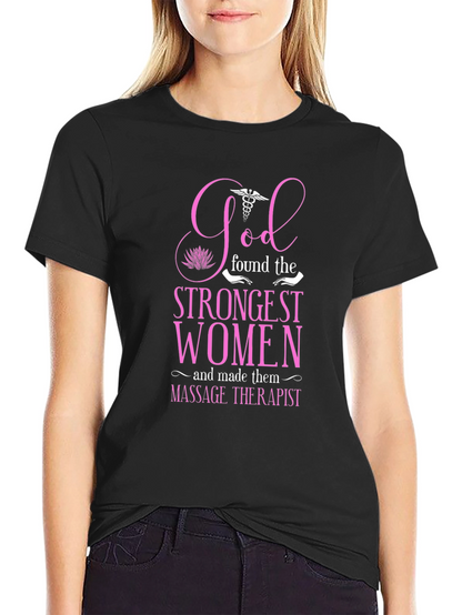 Massage Therapist Strong Women Graphic T-Shirt
