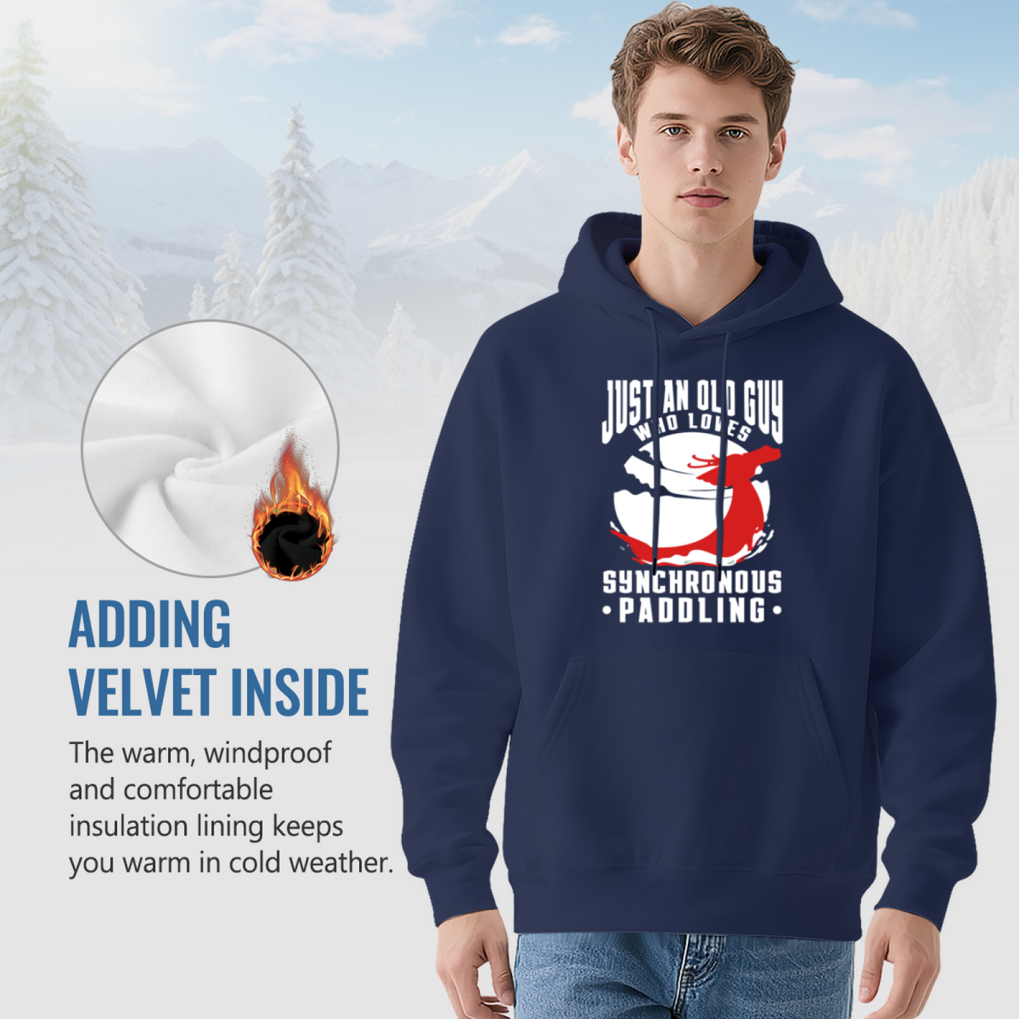 Dragon Boat Synchronous Paddling Hoodie, Comfort For Elder Guys