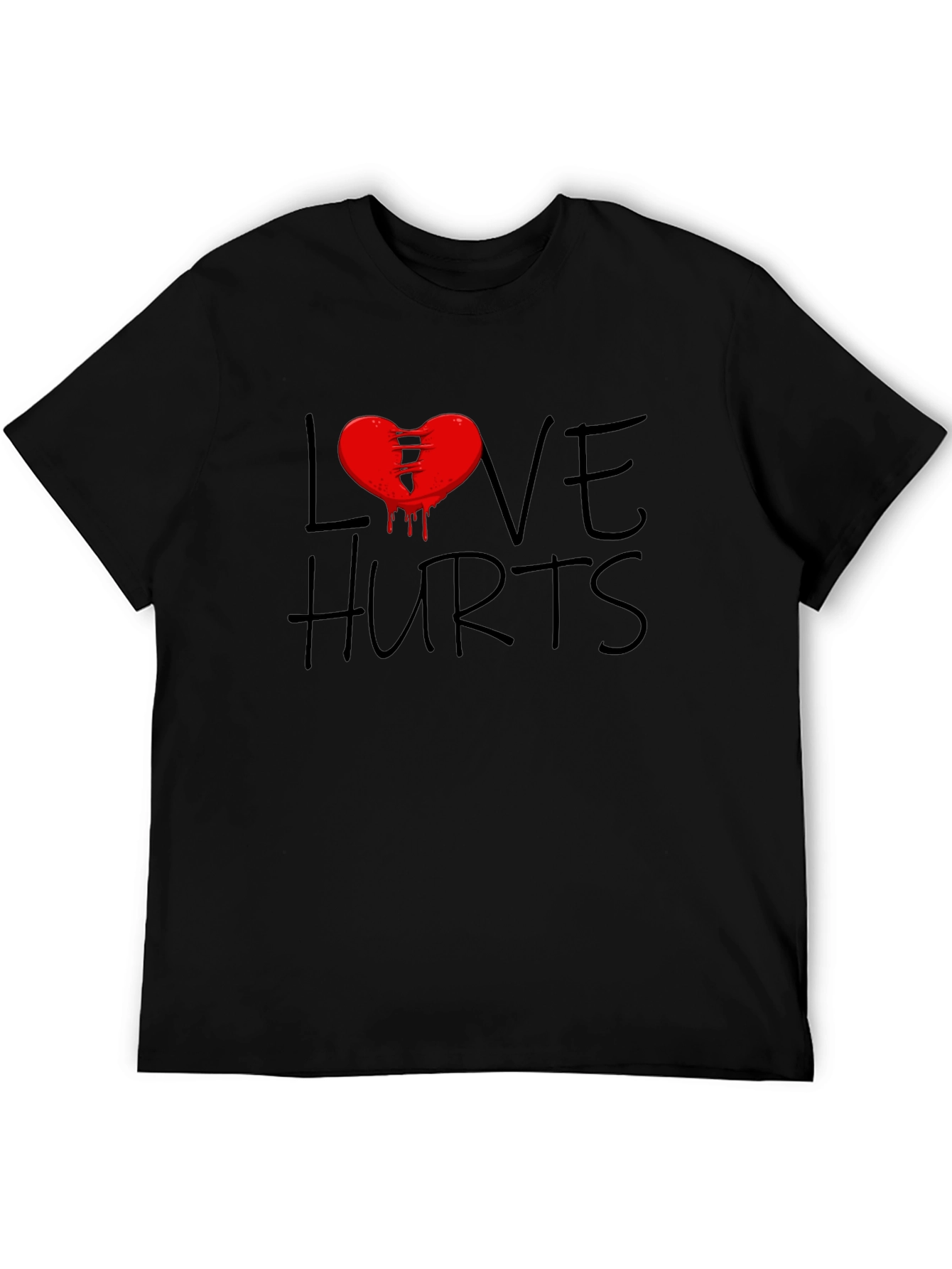 Love Hurts Graphic T-Shirt - Black