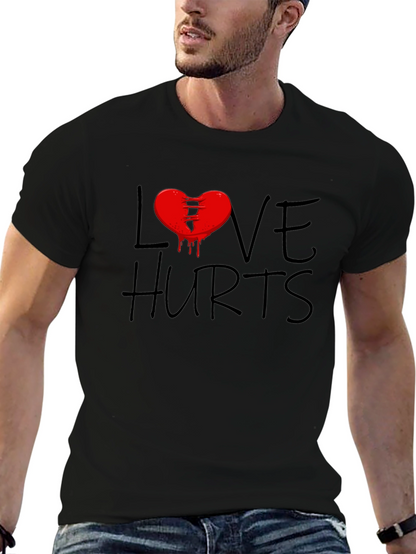 Love Hurts Graphic T-Shirt - Black