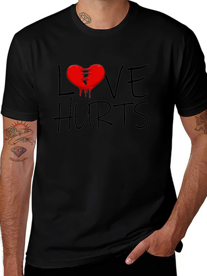 Love Hurts Graphic T-Shirt - Black