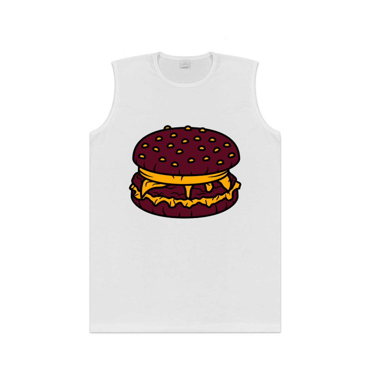Retro Cartoon Cheeseburger Foodie Men¡¯s Gym Tank Top