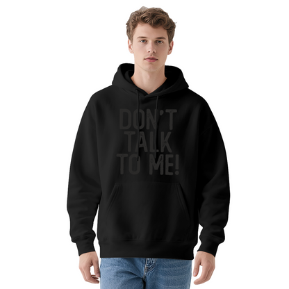 Don¡¯t Talk To Me Slogan Casual White Hoodie, Comfort Lounge Wear