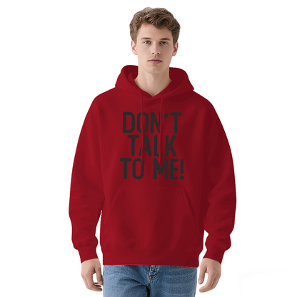 Don¡¯t Talk To Me Slogan Casual White Hoodie, Comfort Lounge Wear
