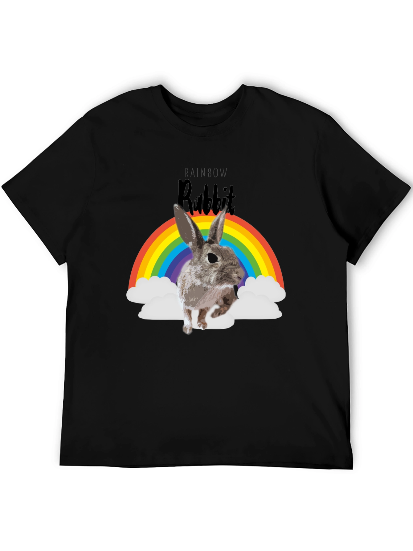 Rainbow Rabbit T-Shirt - Fun Graphic Tee