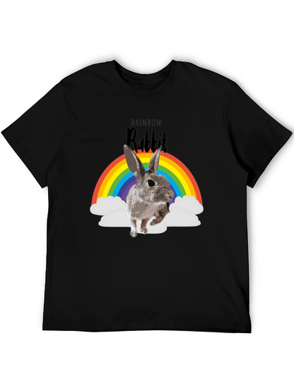 Rainbow Rabbit T-Shirt - Fun Graphic Tee