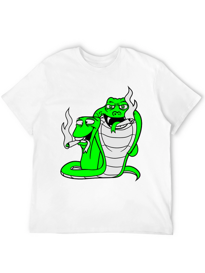 Cool Cobra Snakes Smoking Joint T-Shirt