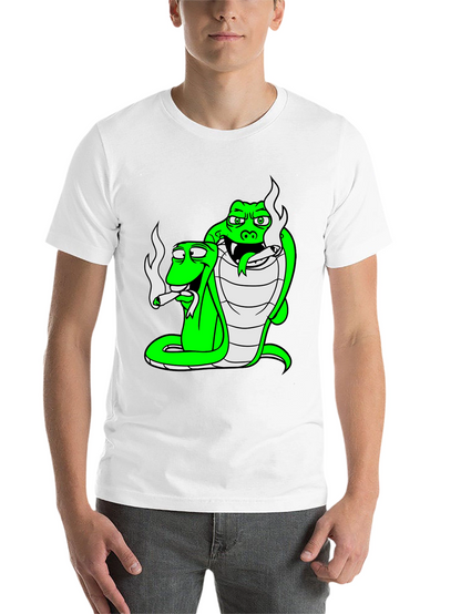 Cool Cobra Snakes Smoking Joint T-Shirt