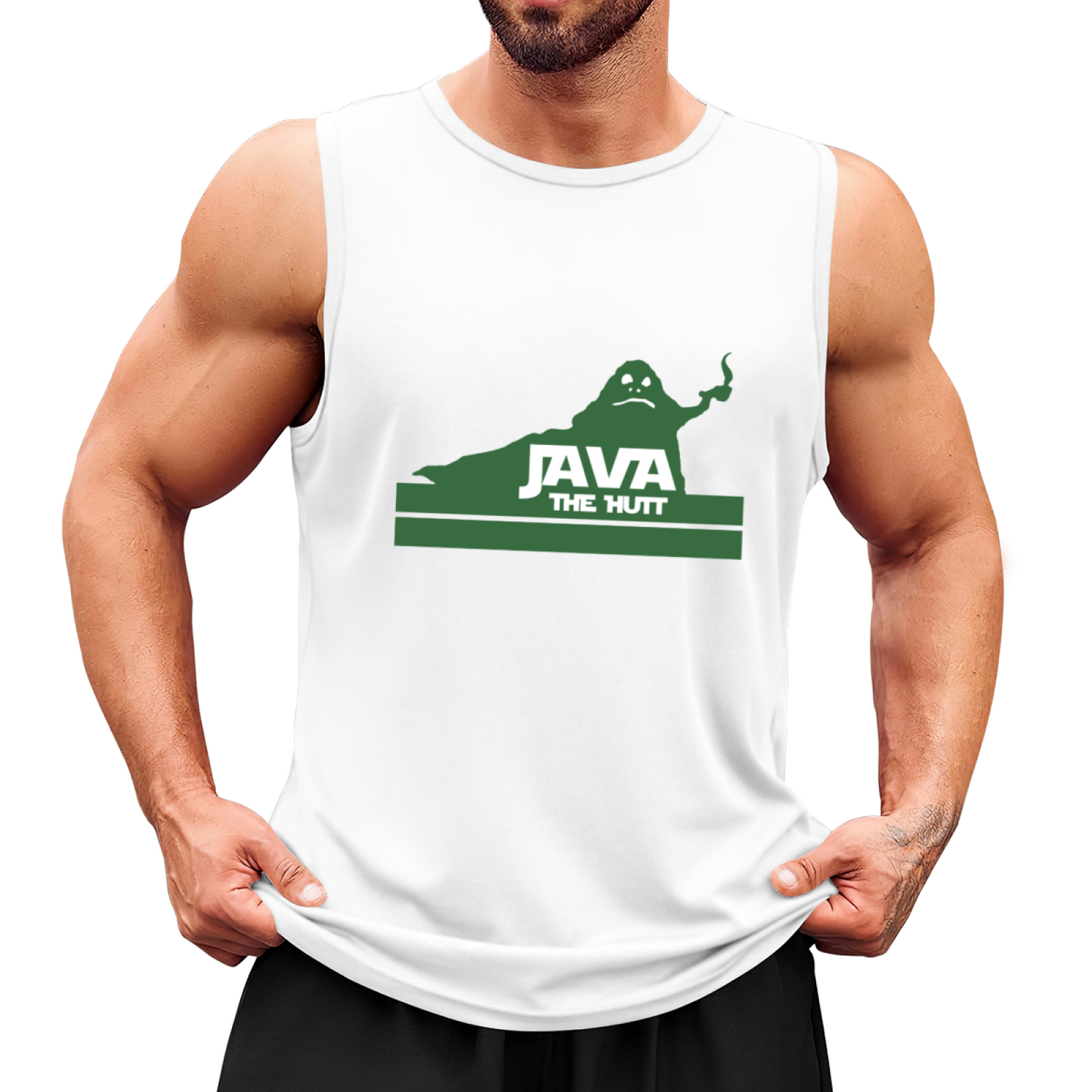 Java The Hutt Star Wars Coffee Pun Graphic Tank Top