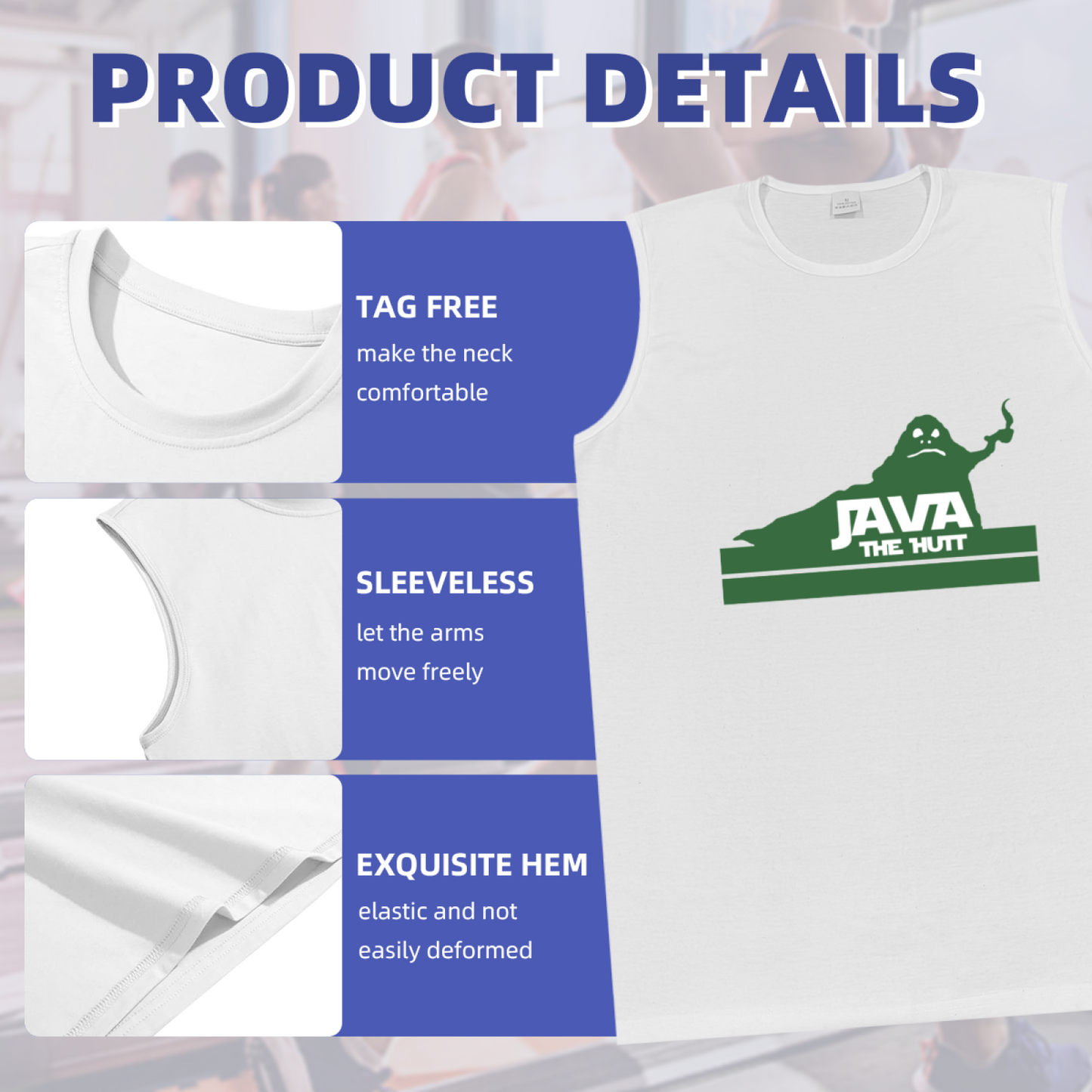 Java The Hutt Star Wars Coffee Pun Graphic Tank Top