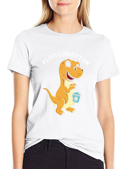Flossoraptor T-Shirt - Dental Hygiene Dinosaur